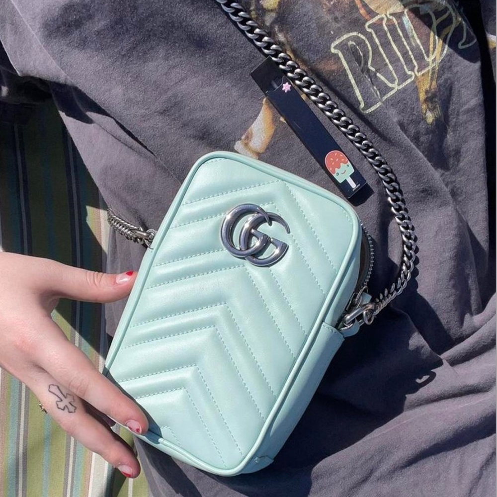 100% Authentic RARE Gucci GG Marmont Mini crossbody bag in mint, never worn